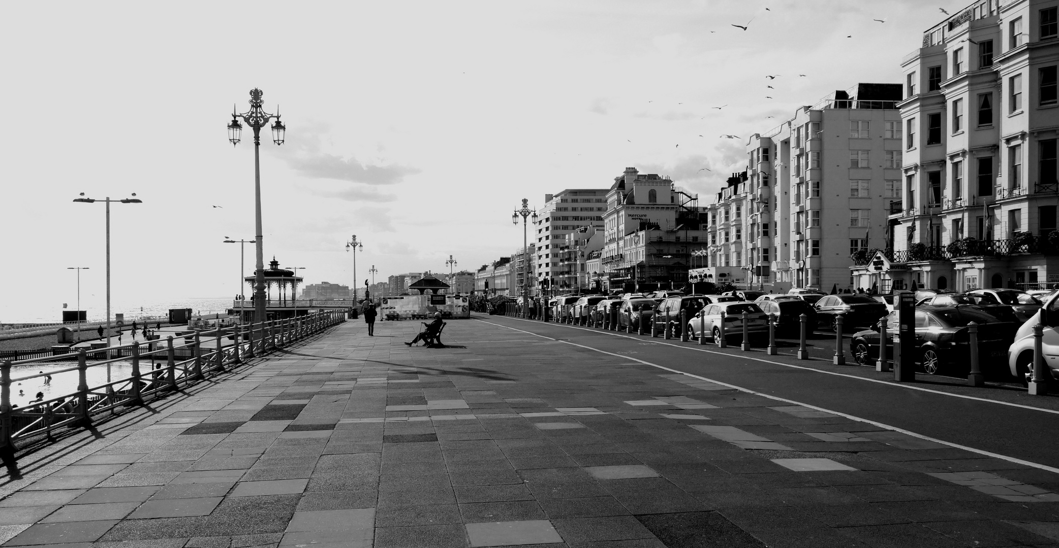 "Old man in the middle of the Boardwalk"