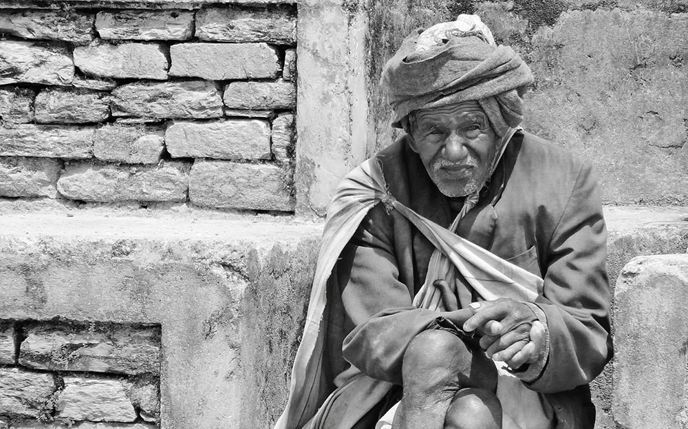 old man in the mountains