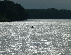 old man river oder einsamer Mann auf dem Dnjepr