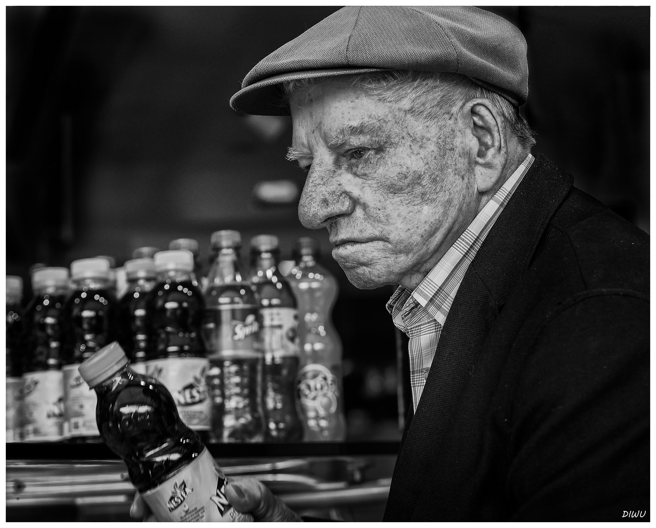 Old man with bottle