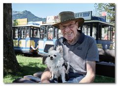 Old man with dog