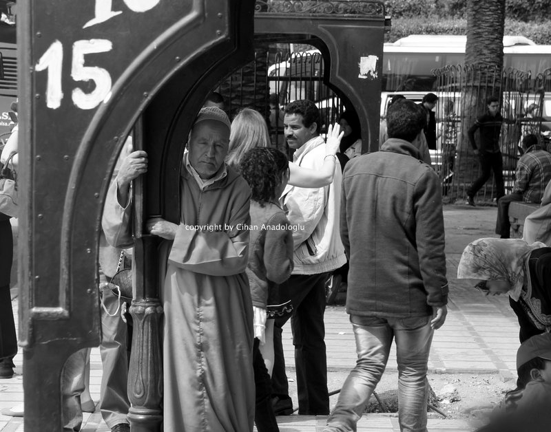 old men on bus station