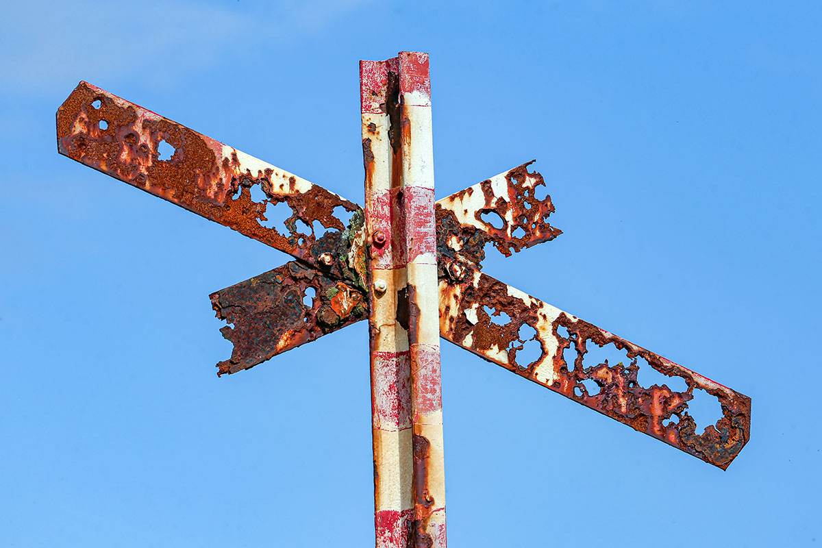 Old railroad sign