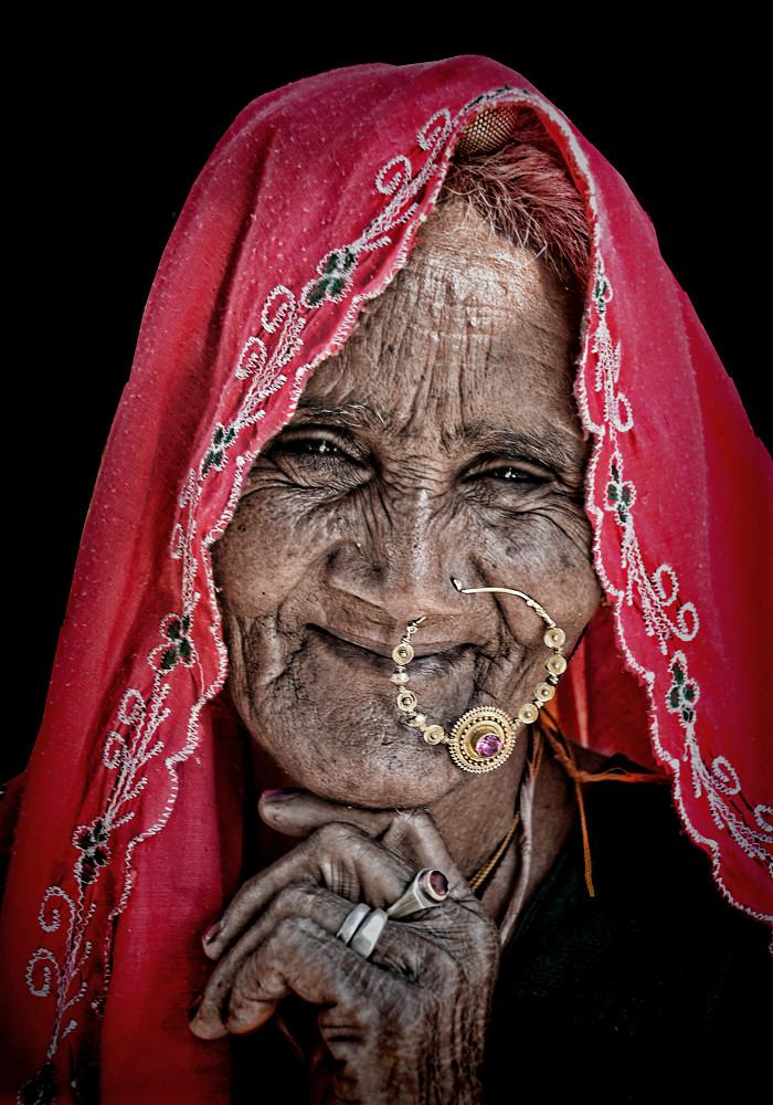 old rajasthani woman