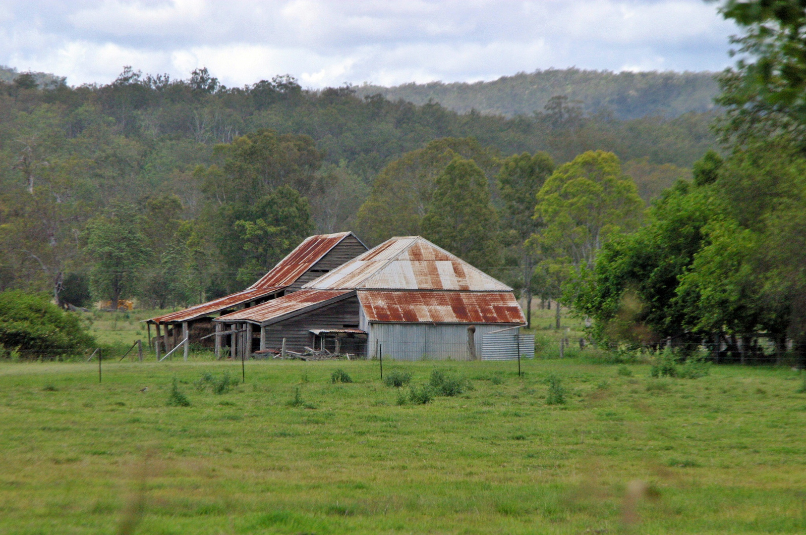 old rusty farm shed