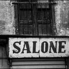 Old signboard of barbershop