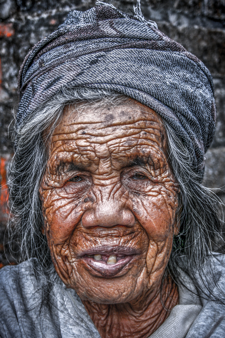 Old temple lady