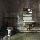 Old toilet with washbasin