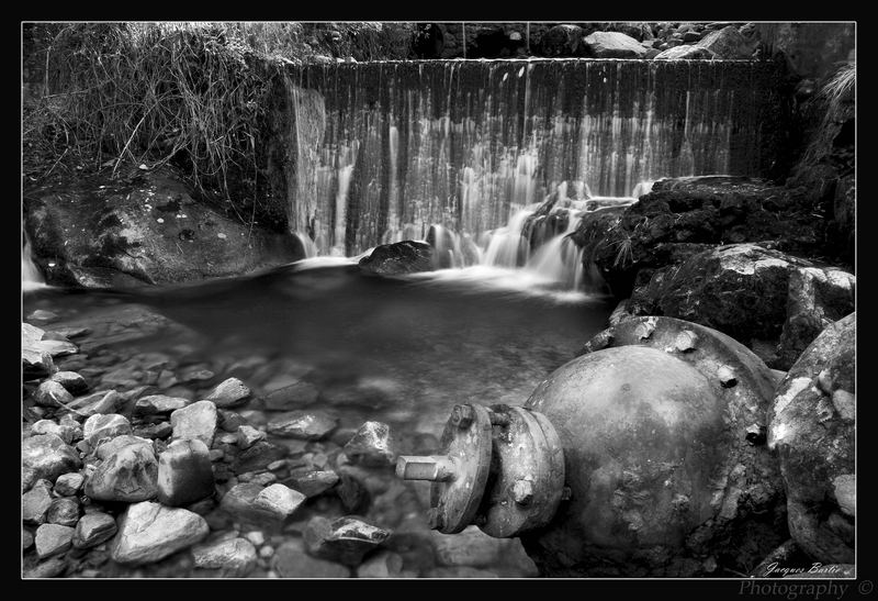 Old Valve assembly in river bed