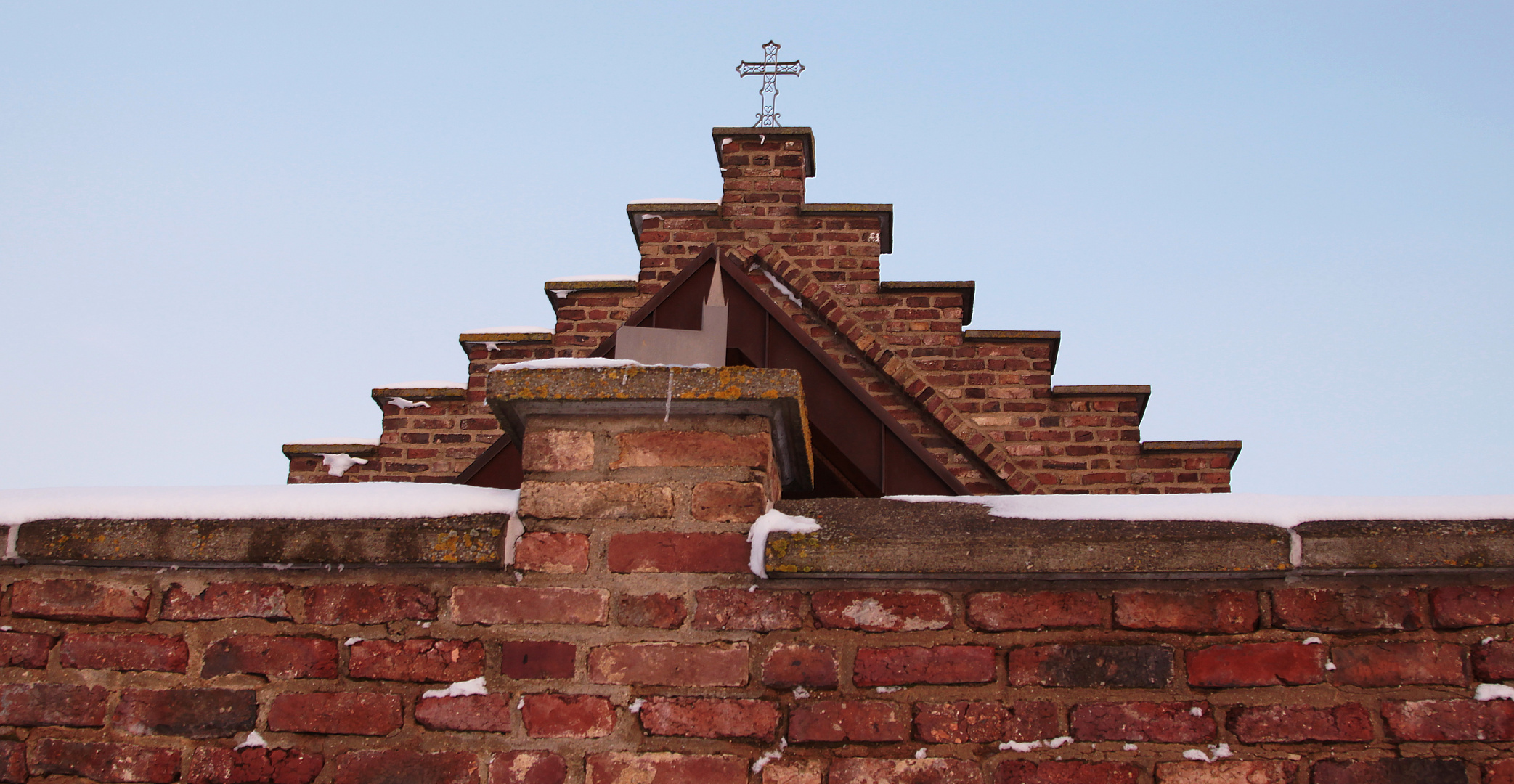 Old wall in front of the capel