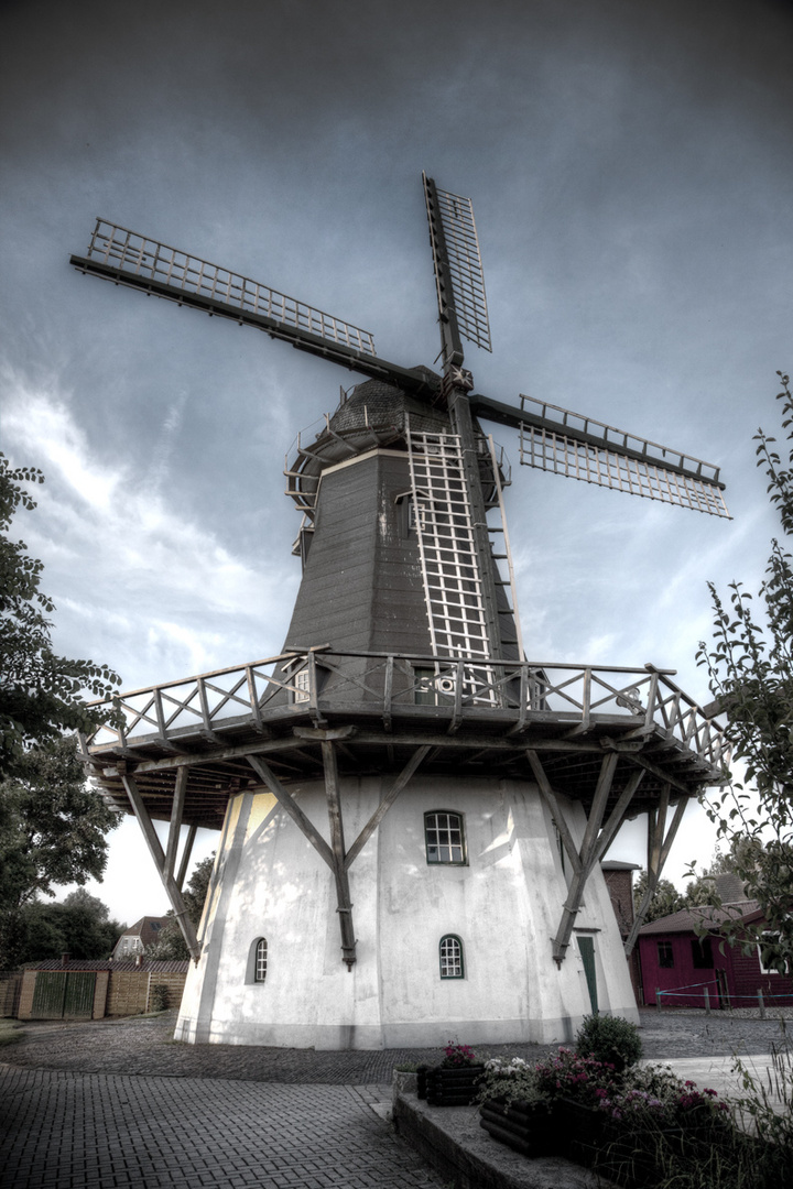 Old Windmill near Emden, Germany, Europe, North Sea