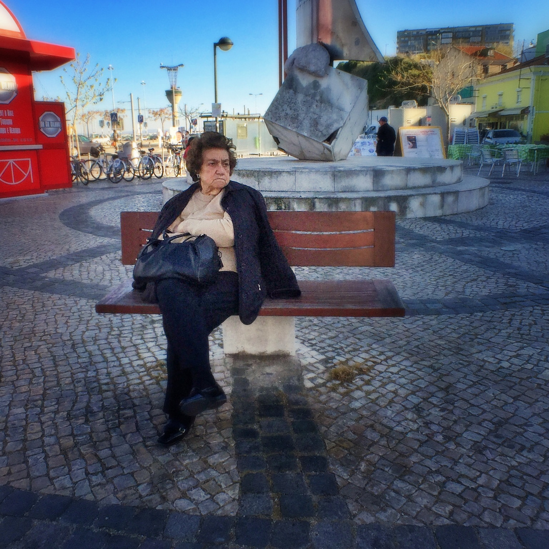Old woman in Almada, Lisbon