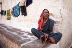 Old woman in Badami