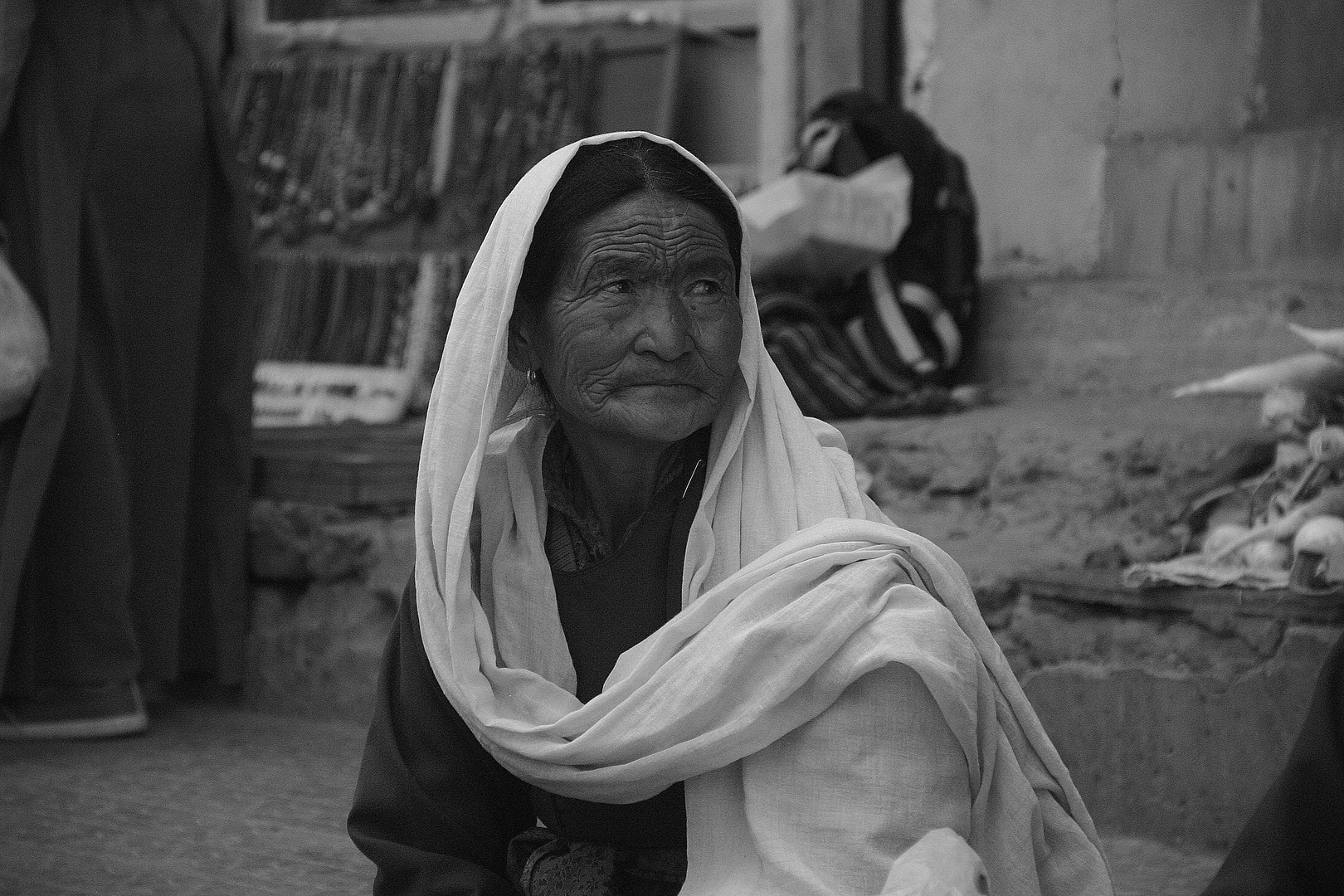 Old woman in Leh