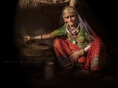 Old Woman Working