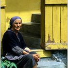 Old women in Hungarian rural