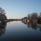 Oldenburg Hunte Blick vom Wasserkraftwerk flussaufwärts