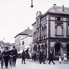 Oldenburg, Lange Straße. Ca. 1925 von einem 9x13 Glasnegativ.