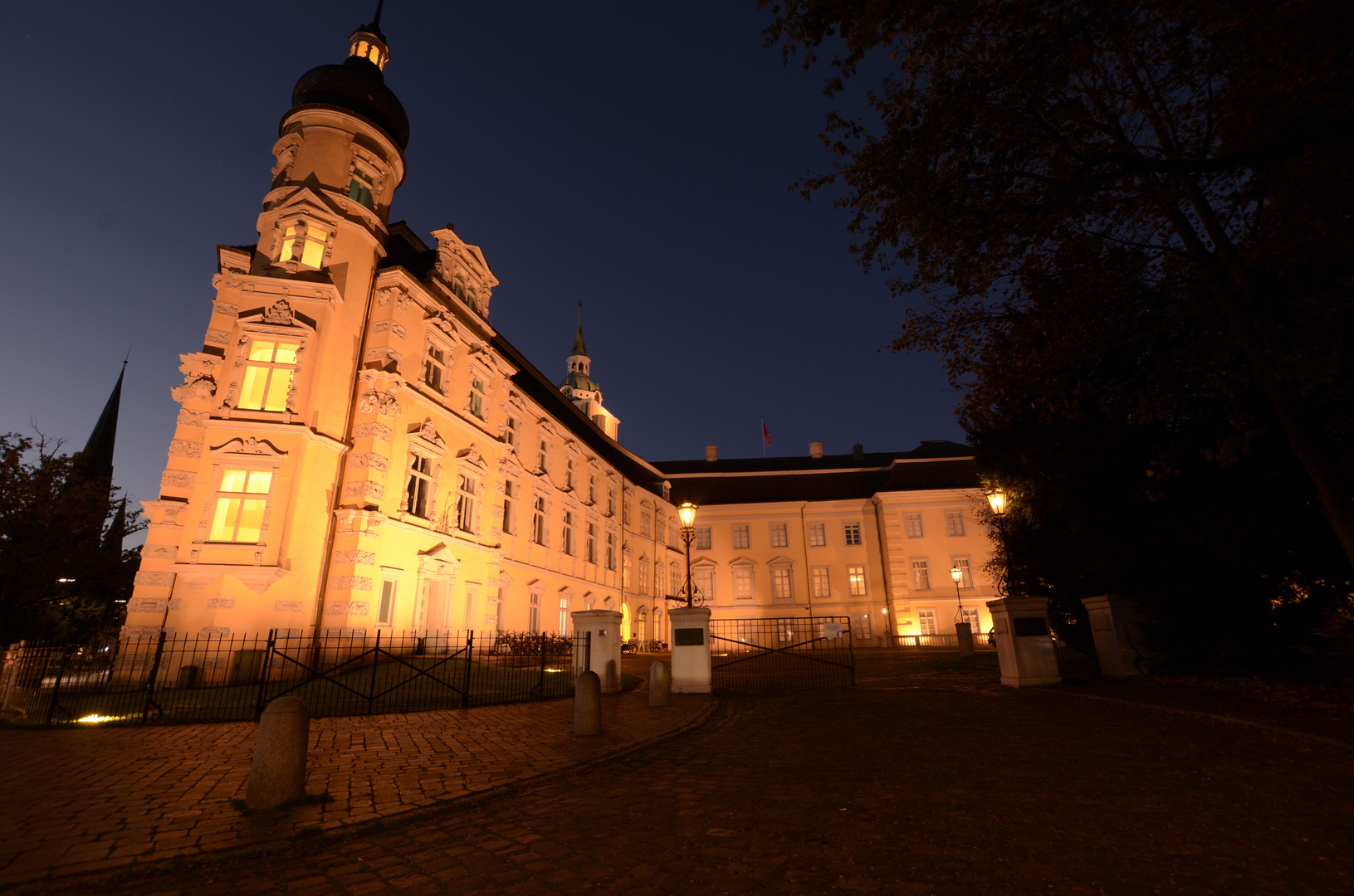 Oldenburger Schloss bei Nacht