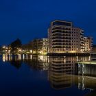 Oldenburger Stadthafen bei Nacht