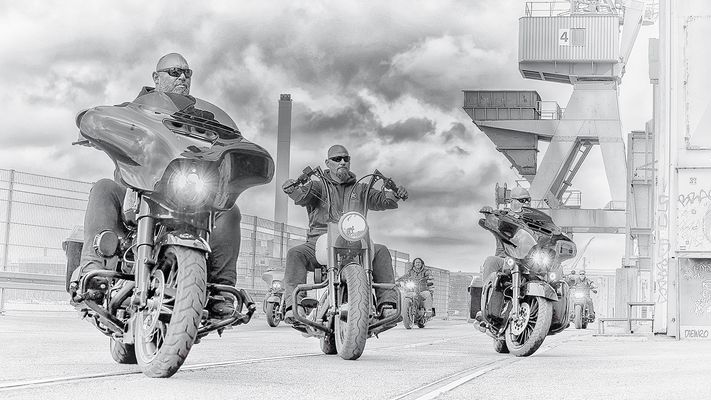 Oldschool Biker on Tour