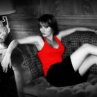Oldscool Living Room & Red Dressed Girl