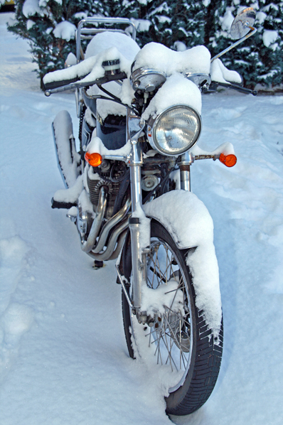 Oldtimer im Schnee