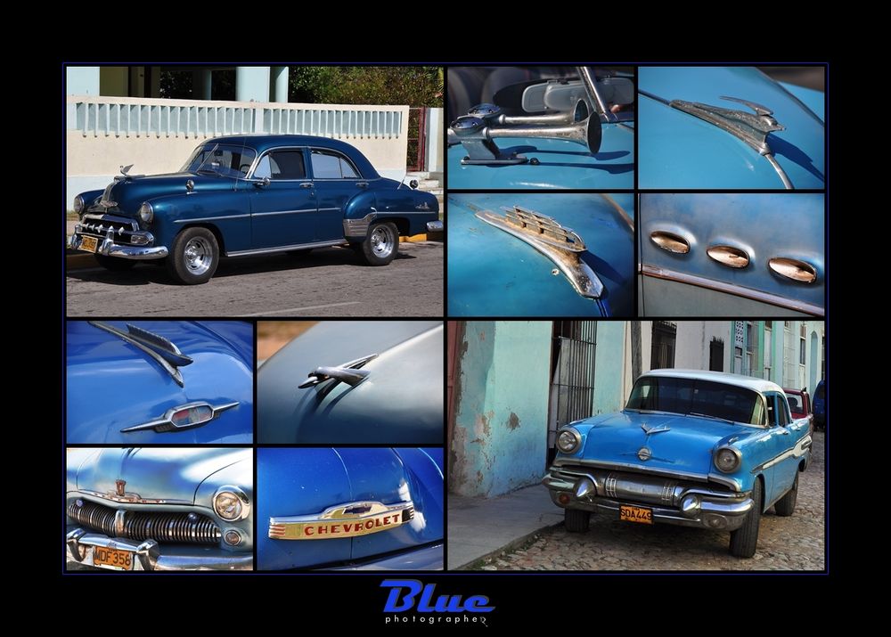 Oldtimer in blue