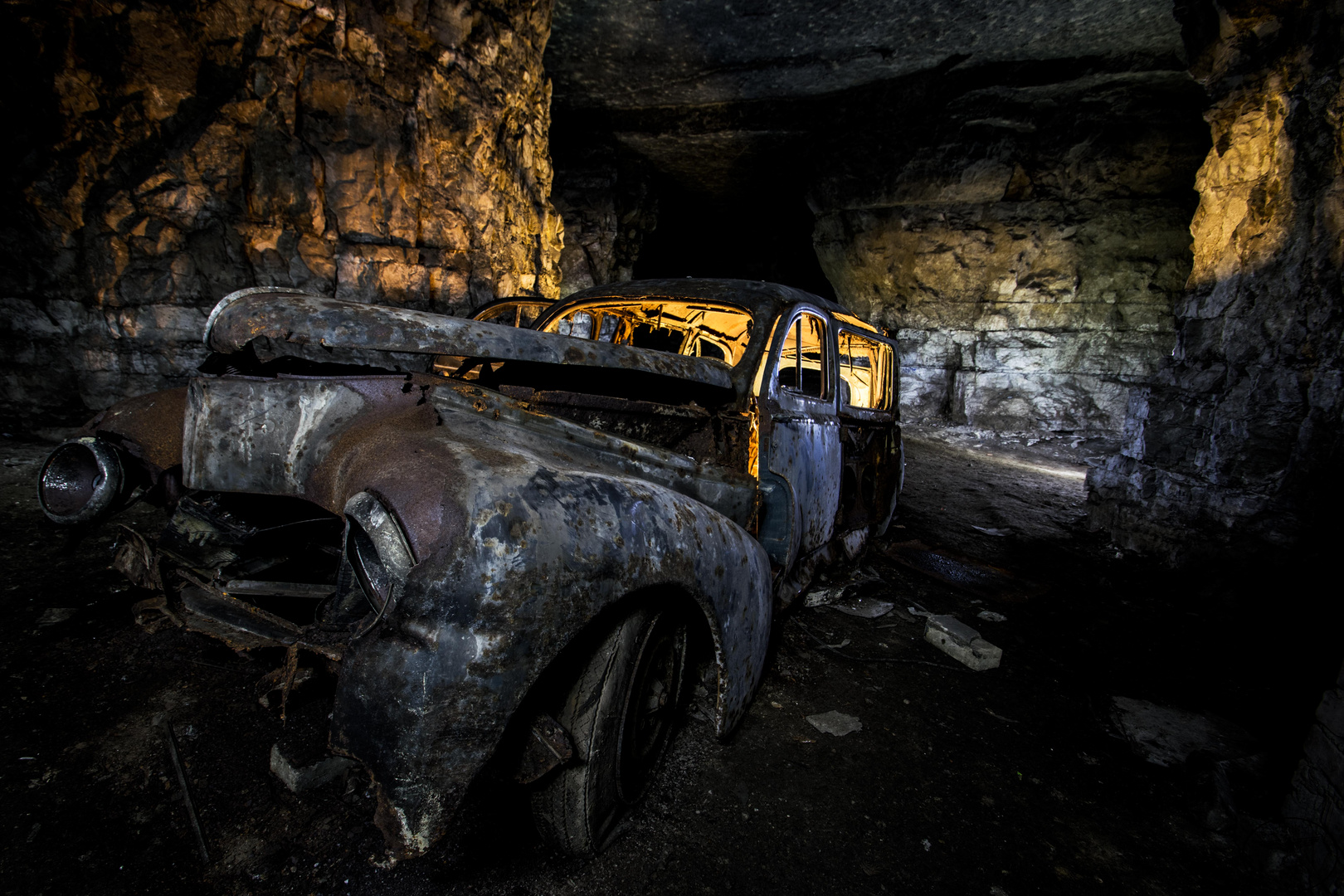 Oldtimer in der U-Verlagerung