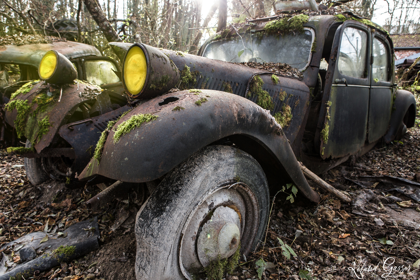 Oldtimer mit Licht an