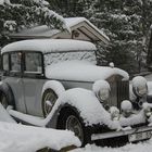 Oldtimer ruht im Winter