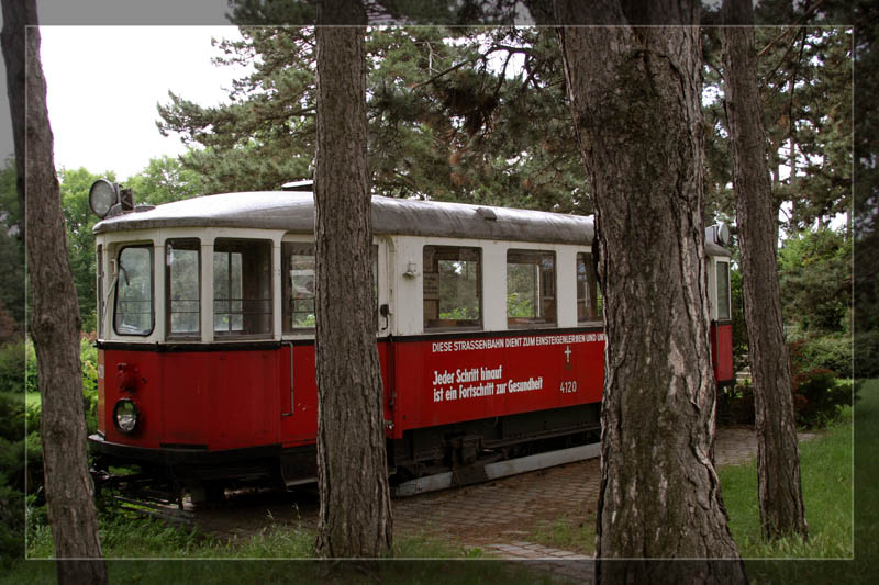 Oldtimer - Tram im Wald