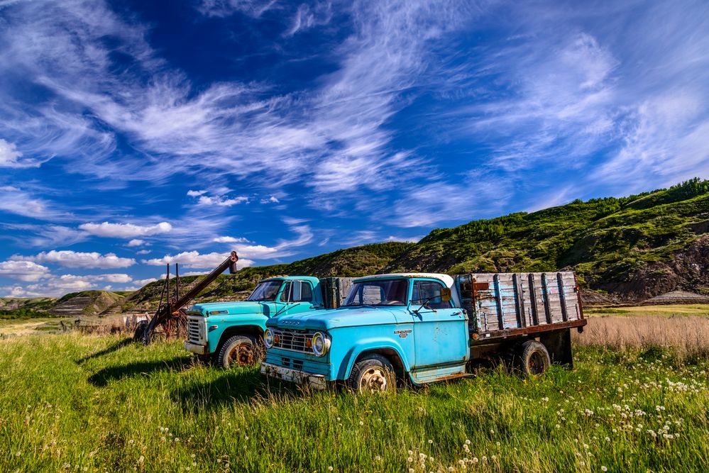 Oldtimer Trucks, Drumheller, Alberta, CA