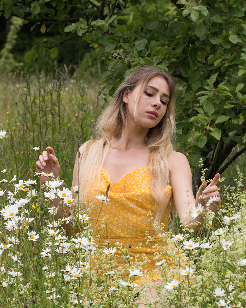 Olga in the daisies