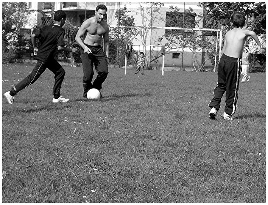 Oliver beim Fußballtraining