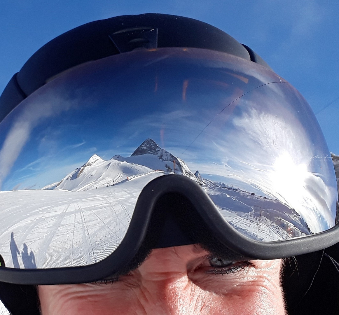 Olperer und Schrammacher mit der Skibrille eingefangen Foto &amp; Bild ...