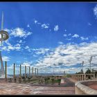 Olympiapark Barcelona mit Torre de comunicacions de Montjuïc