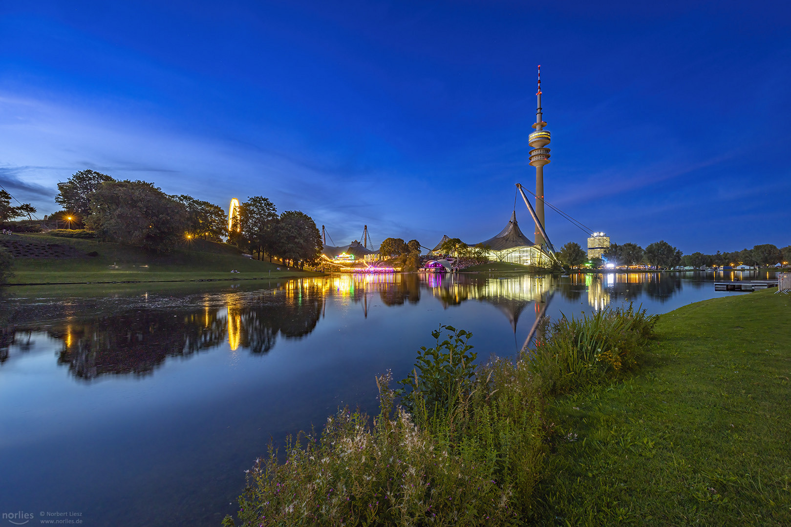 Olympiapark München zur Blauen Stunde