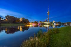 Olympiapark München zur Blauen Stunde