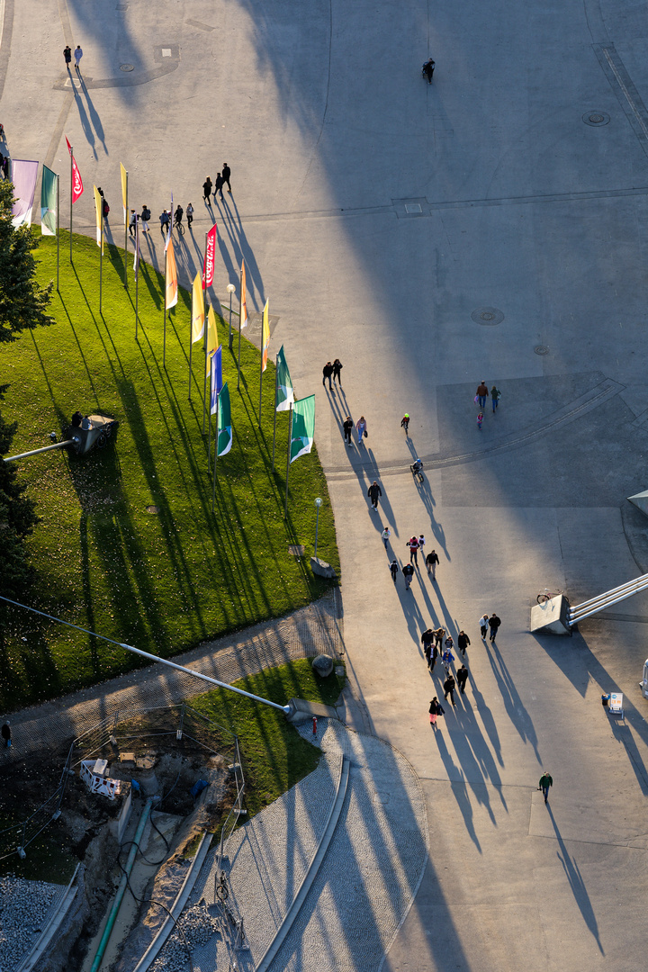 Olympiapark von oben. München, 2021.