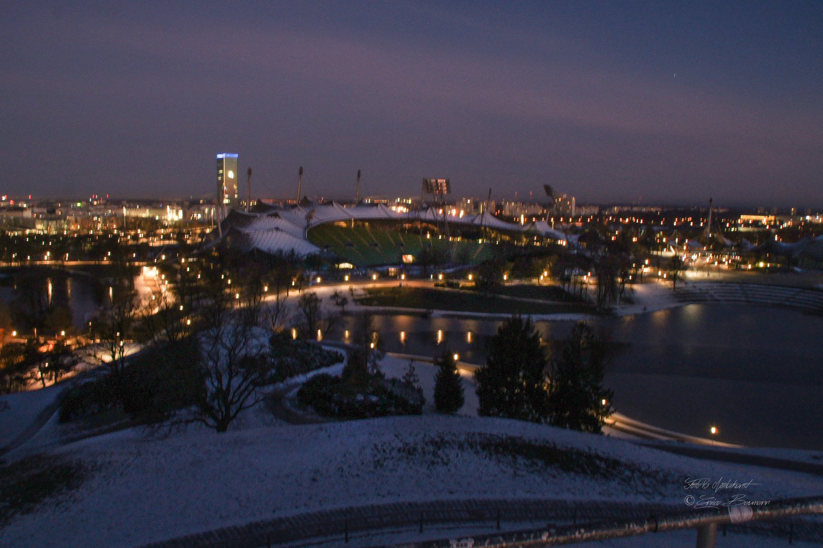 Olympiapark zur Winterzeit