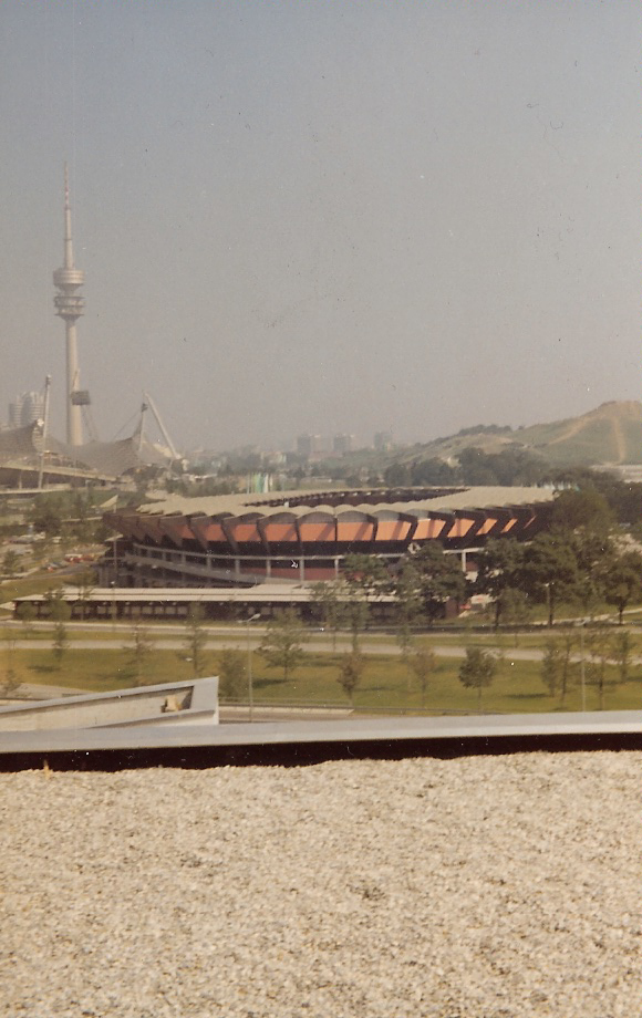 Olympiaradrennstadion in München Aufnahme 1972