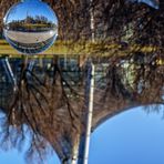 Olympiasee und Olympiahalle im Olympiapark München