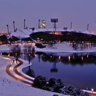 Olympiastadion im Schnee