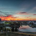 Olympiastadion im Sonnenuntergang