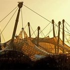 Olympiastadion München bei Sonnenuntergang