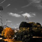 Olympiastadion München im Herbst