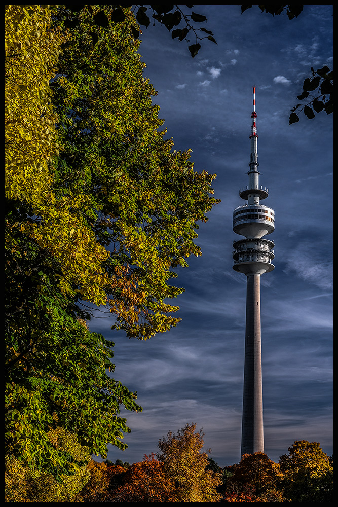 Olympiaturm im Herbstlicht---