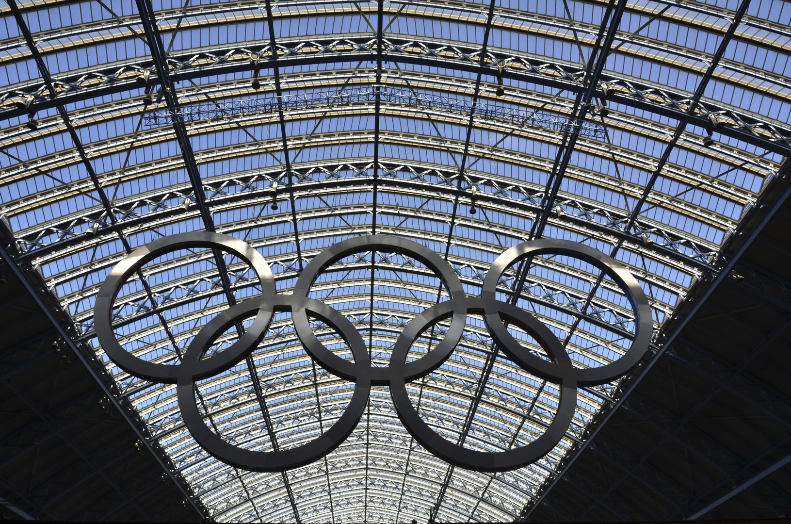 Olympic Rings in St. Pancras Station, London