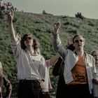 Olympische Spiele  München 1972- Jesus People auf der Spielstraße